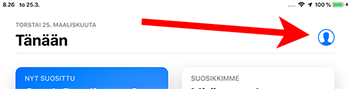 AppStore installa Suomi versio